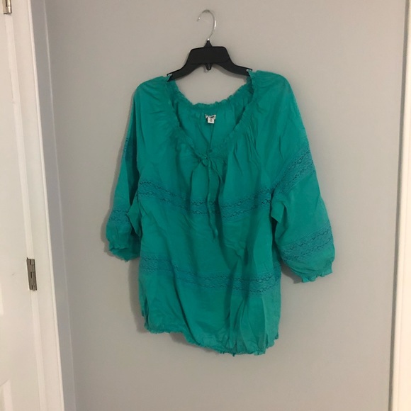 Old Navy Teal blouse; size XXL - Picture 3 of 3